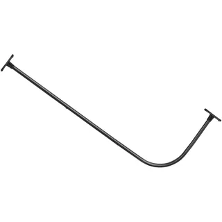 PrettyHome L-förmige Eck-Duschvorhangstange für Badezimmer, Badewanne, 71,1 x 172,7 cm, Schwarz