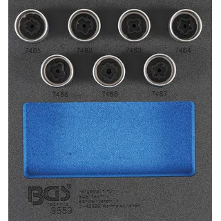 BGS Felgenschloss-Werkzeug-Satz für Opel (Typ D), 7-tlg.