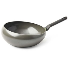 BK Cookware Balans Keramische-Antihaft-Wokpfanne, 30 cm, Induktionsgeeigent, PFAS-frei, Backofengeeignet bis 160 °C, Spülmaschinengeeignet, Grau