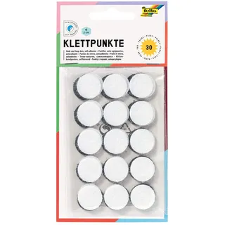 Folia Klettpunkte selbstklebend 20 mm schwarz weiß 30 Stück