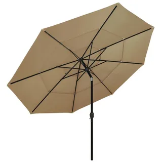 vidaXL Sonnenschirm 350 cm Taupe