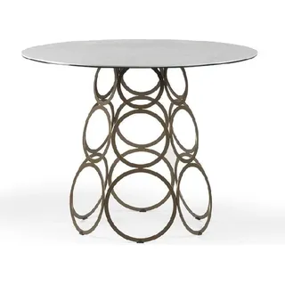 Esstisch rund Küchentisch Tisch Esszimmertisch Rundtisch 100cm Industrial Weiß - Grau