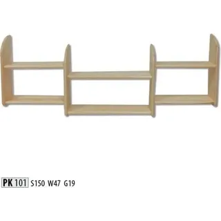 Bücherregal 150 * 19 * 47 cm Vollholz Kiefer massiv Büroregal Regal Echtes Holz