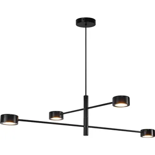 Nordlux Led-Hängeleuchte , Schwarz , Metall , F , 89.6x8.5 cm , 3 Helligkeitsstufen, 3-fach schaltbar , Lampen & Leuchten, Innenbeleuchtung, Hängeleuchten, Pendelleuchten