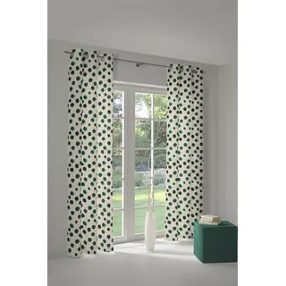 ADAM Audio Adam Vorhang »Dots« Ösen 1 Stk. tlg. aus Leinen und Bio-Baumwolle Adam naturweiß/schwarz cm