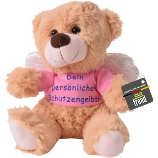 TE-Trend Schutzengel Kuscheltier 20 cm - Perfekter Glücksbringer-Teddy - Flauschiger Plüsch-Engel mit liebevoller Botschaft - Glücksengel-Plüsch als Geschenkidee - Schutzengel-Plüschtier