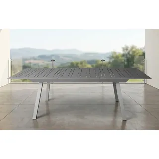 Gardissimo ESTABULO Alu-Ausziehtisch Gartentisch 172/243x100cm silber