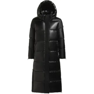 Steppmantel KHUJO "Steppmantel Hedd Shiny-YM", Damen, Gr. M, schwarz, Obermaterial: 100% Polyester PES.  Obermaterial: Futter: 100% Nylon NY. 100% Polyester PES., Mäntel Steppmantel
