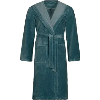 Vossen Unisex-Bademantel "Lynn" 1 Stk. für Damen & Herren, mit Kapuze, aus Microfaser, cadet blau