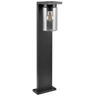 Trio Außen-Stehlampe IP44 Dämmerungssensor 65 cm 1xE27 schwarz matt