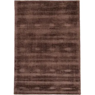 carpetfine Viskoseteppich AVA Dunkelbraun 240x340 cm | Moderner Teppich für Wohn- und Schlafzimmer