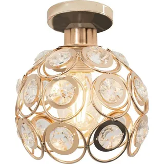 tooLight Pendellampe App205-1C Kristall Gold Runden 1-Lichtquelle E27 18X18X17Cm - Gold