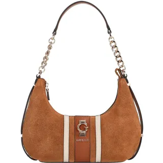 GUESS Schultertasche Erenia Top Zip Shoulder Bag Cognac Multi