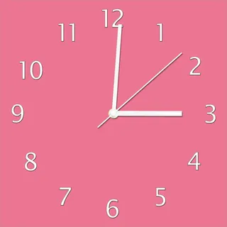 Wallario Design Wanduhr Pastellrot aus Echtglas, Größe 30 x 30 cm - Rosa