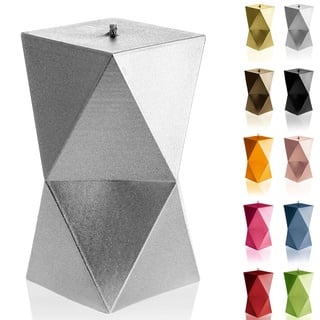 Candellana Handmade Geometric Kerze Geschenk- Lustig - Dekorative Kerze - Home Décor - Geschenke für Freunde - Baumwolle Docht - Brenndauer 25h - Silver Kerze