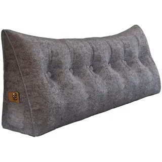 Vercart Keilkissen Samt Ergonomisches Groß 180cm , Grau , Textil , Mode , Rechteckig , 20x180 cm , Ce , Heimtextilien, Wohntextilien, Kissen, Rückenkissen