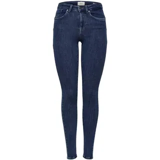 Only Power Mid Push Up Skinny Fit Jeans, (Dark Blue Denim