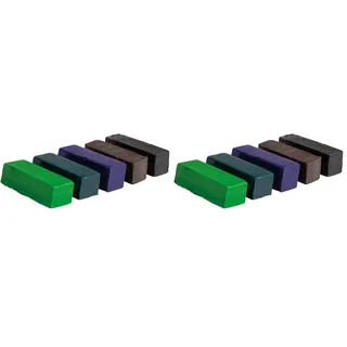Rayher Farbpigmente für Wachs und Kerzen-Gel, Beutel 5 Stück, 1 x 1 x 2,9 cm, Farben sortiert, blau, hellgrün, dunkelgrün, braun, schwarz, Kerzenwachs färben, 31640999 (Packung mit 2)