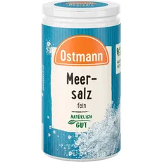 Ostmann Gewürze - Meersalz fein | Salzstreuer zum Nachwürzen bei Tisch | Mit praktischem Streuaufsatz | 90 g in der Streudose
