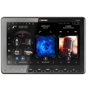 Zenec Z-N975 1-Din Autoradio, Multimediasystem mit 9“/22,9 cm Touchscreen, Mediencenter mit DAB+, Wireless Android Auto/Apple CarPlay, DAB+, USB, zum Navi erweiterbar