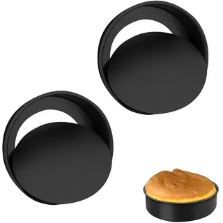 LUPATDY Rund Backform,Backform Rund 15cm,2 Stück springform 15 cm Set,Kuchenform mit Edelstahl-Kuchenform und Antihaftbeschichtung,Geeignet für Kuchen,Brownies,Torten,Lasagned