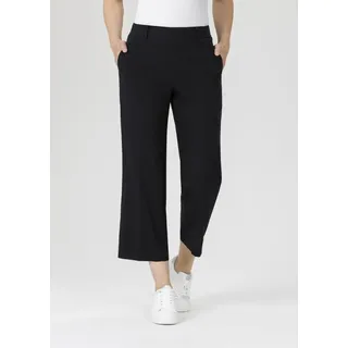 Culotte STEHMANN "Fenja2-658", Damen, Gr. 44, N-Gr, schwarz (schwarz, 900), Stoff, Obermaterial: 65% Viskose, 30% Polyamid, 5% Elasthan, unifarben, straight fit 7/8-Länge, Hosen Culotte, Sommerhose mit elastischem Bund und geradem Bein