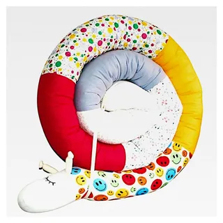 Bettschlange/Bettschnecke XXL (Motiv Smiley) Länge 250cm - personalisierbar - Seitenschläferkissen