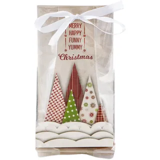 Städter Geschenktütenset Yummy Christmas transparent ca. 9x25 cm