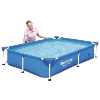BESTWAY Steel Pro Frame Pool 221 x 150 x 50 cm inkl. Reparaturset