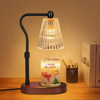 seenlast Kerzenwärmer Lampe, Candle Warmer mit Timer und Dimmer, Elektrischer Candle Warmer Lamp, Vintage Kerzenwärmer für Duftkerzen im Glas, Zuhause, Schlafzimmer, Dekoration