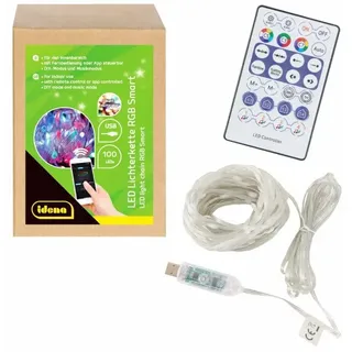 IDENA LED Lichterkette Micro 12,9 m Bunt
