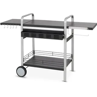 Tepro Beistelltisch 150,5 x 59,5 x 97,5 cm Stahl schwarz/silber
