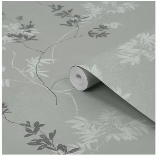 Laura Ashley Mari Vliestapete 64 cm 10 m grün 34193