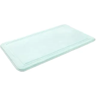 ITSOFT Badematte Memory Schaum; rutschfest, Superweich & Waschbar; Perfekt für Ihr Badezimmer (Spa Blau, 79x51 cm)