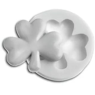 Silikomart | Silikonform für Zuckermasse CLOVER, Form für Tortendekorationen, Prinzenthema, Maße 150 x 140 x 40 mm