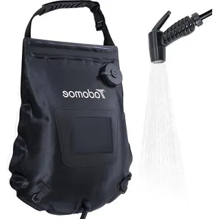 20l Solar-Campingdusche mit Handdusche und Temperaturanzeige für Outdoor - Schwarz