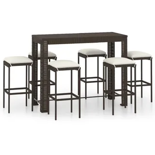 vidaXL Gartenbar-Set 7-tlg. Braun