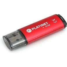 Platinet Pendrive Platinet X-Depo, 64 GB (PMFE64R) (64 GB, USB 2.0), USB Stick, Rot