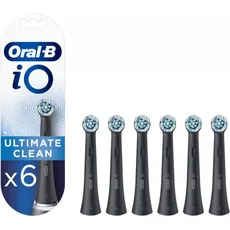 Bild Oral-B, Zahnbürstenkopf, Toothbrush replacement iO Ultimate Clean Heads, For adults, Number of brush heads included 6, Black (6 x)