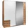 Schwebetürenschrank Emden 180 x 198 x 64 cm Braun/Weiß