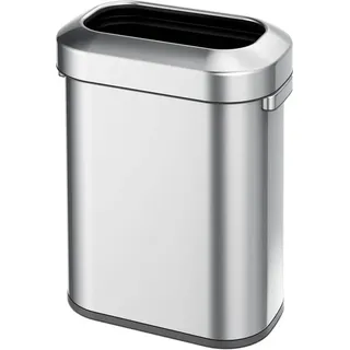 EKO - Urban oval Abfalleimer 60 Liter - Stainless steel - Matt Edelstahl - Silber