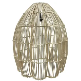 Avila Lampenschirm aus Rattan, Boho-Stil, Höhe 60 cm, für elektrische Fassung E27