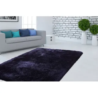 Hochflor-Teppich KAYOOM "Cosy" Gr. 6, blau, B:200cm H:80mm L:290cm, Kunstfaser, Teppiche, Hochflor-Teppich, Besonders weiche Microfaser, dichter hochwertiger Langflor, Wohnzimmer