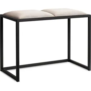 Sitzbank Ecru 64,5 cm – Handgefertigte Garderobenbank im Loft-Stil – Ideal für Flur & Eingangsbereich - Beige