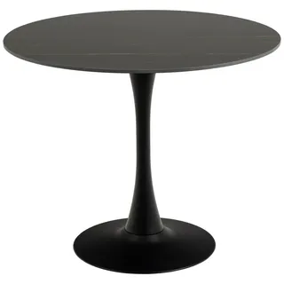 Actona Esstisch Malta Ø 90 cm Keramik Schwarz
