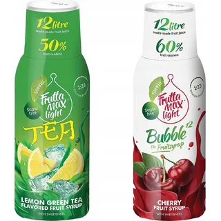 FruttaMax Sirup Eistee Kirsche Grüntee 2x500ml ohne Zucker 12L Getränk