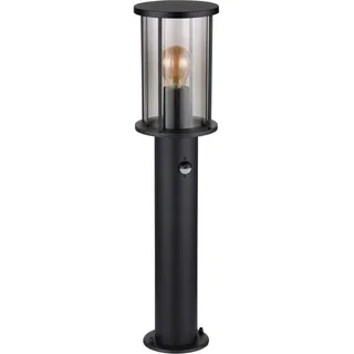 GLOBO Außenleuchte Edelstahl 60 cm inkl. Bewegungsmelder schwarz