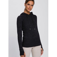 Bild Kapuzenpullover, im feinen Zopf-Strick-Design Gr. 36/38 (S), grau wollweiß, melange) Damen Kapuzenpullover Pullover