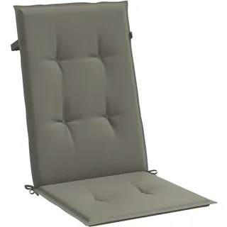 vidaXL Hochlehner-Auflagen 4 Stk. Melange Dunkelgrau 120x50x4 cm Stoff - Grau