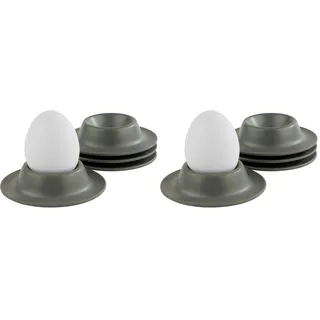 APS 85296 Eierbecher, 8,50 x 8,50, Höhe 4,50 cm, Melamin, grau (Packung mit 2)